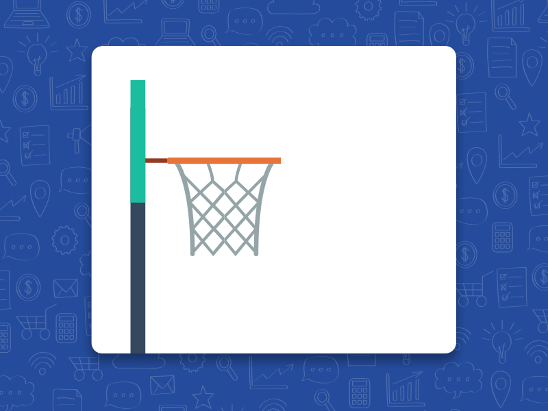 Hello Dribbble Community animation basketball debut first hello hoop invite welcome