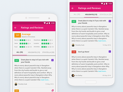 Ratings And Reviews android apps hotel mobile ratings reviews travel ui uidesign