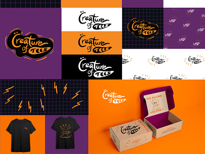 Creature of Tees - Logo Design + Brand Guide brand guide brand identity brand style guide branding branding guide branding idea design fashion fashion logo graphic graphic design graphic designer illustration logo logo design packaging packaging design typography
