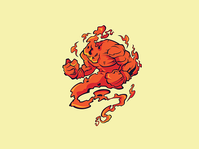 Flame character design esports gaming illustration logo mascot vector