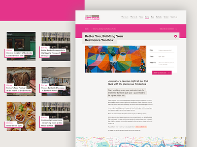 Website for one of London's Business Improvement Districts branding design design system proffesional typography ui web webdesign website website design