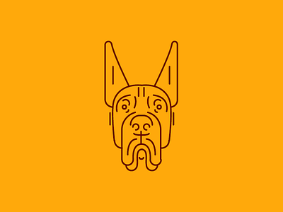 Great Dane dane dog great illustration logo vector