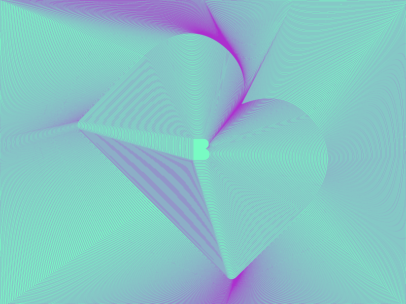 B - Typehue week no 2 vector type b waves typography letter typehue