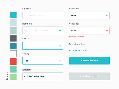 Form App - UI Style Guides button colours donation form forms guides style textbox ui ux validation