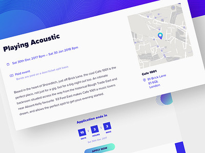 Gig Preview agency contact cta flat icons map music product design services team web webdesign