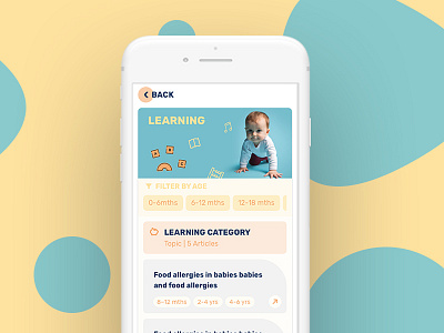 Dots – Parenting Platform from Action for Children design dots filters mobile responsive tiles ui