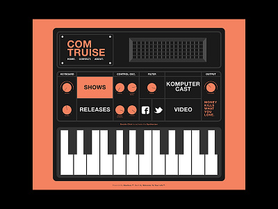 Com Truise Synthesizer Web Design com design graphic grid layout music synthesizer truise typography web