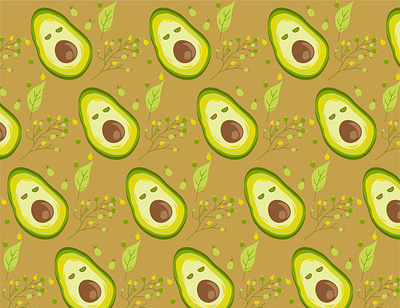 Avocado pattern art avocado background decor design graphic design illustration ornament pattern picture texture wallpaper
