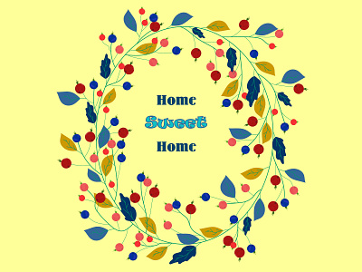 Rowan wreath home sweet home