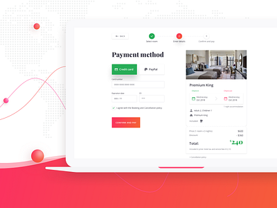 Booking Platform - Payment booking color design graphic interface payment sketch travel uidesign ux process web