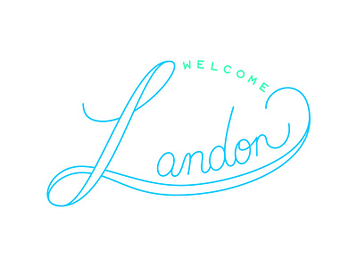 Welcome Landon baby design graphic design illustration logo type type art type design typography vector welcome