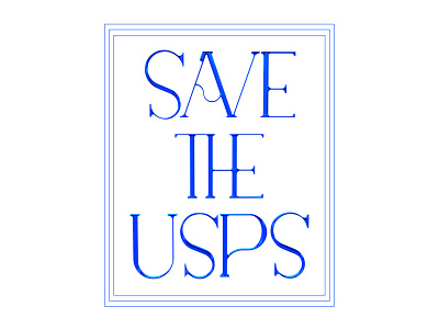 SAVE THE USPS 3d 3d type design graphic design illustration line type typography vector