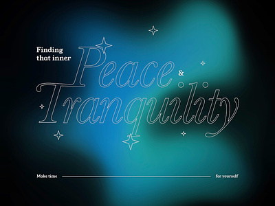 Finding That Inner Peace & Tranquility design graphic design peace peace tranquility procreate tranquility type typography vector