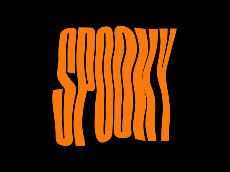 Spooky aftereffets animation design distortion graphic design halloween logo motion spooky type typography