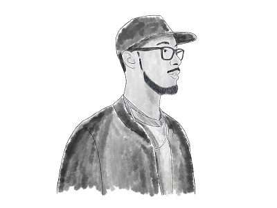 Jacob Illustration design drawing glasses graphic design hat illustration ipad pro male procreate sketch watercolor