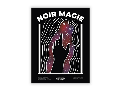 Noir Magie 1 of 3 design drawing flyer gradient graphic design hand illustration typography vector