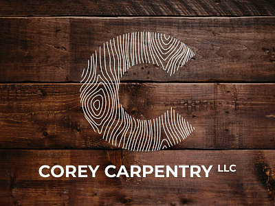 Corey Carpentry Logo branding carpentry design graphic design illustration logo type typography vector wood wood grain
