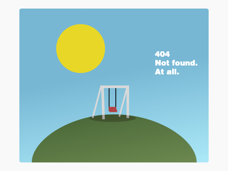 404 Not Found Page animation
