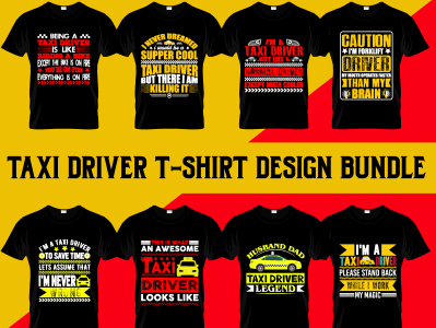 TAXI T-Shirt Design Bundle
