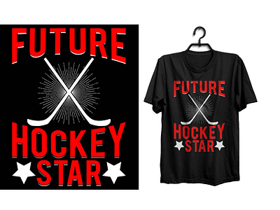 Vintage Hockey Player T Shirt Design