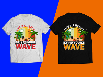 Summer and Surfing T-shirt Design