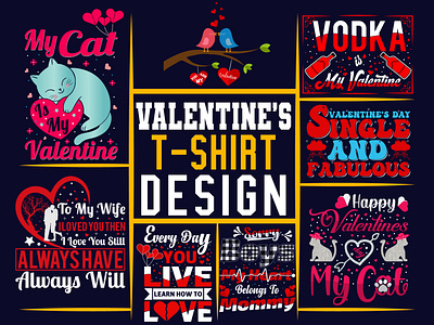 Valentine Day T-shirt Design Template