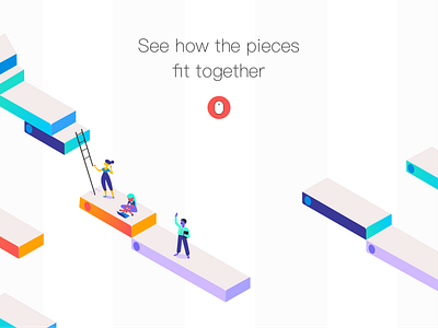 Pieces animation design illustration ui