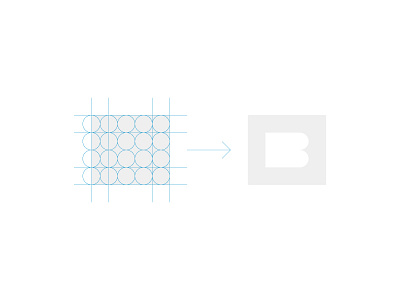 Refining B Mark grid identity logo