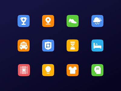 icons app car design hotel icons life weather