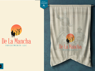 De La Mancha Investment LLC brand identity design illustration initials logo logo design luxury minimal minimalist logo ui