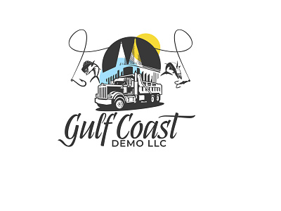 Gulf Coast LLC brand identity design illustration initials logo logo design luxury minimal minimalist logo ui