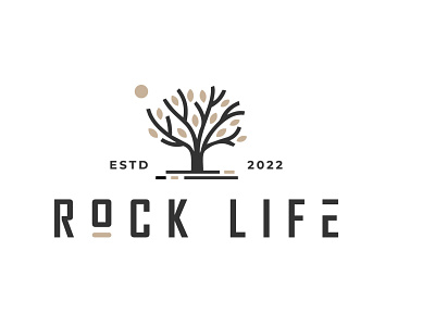 Rock Life brand identity design illustration initials logo logo design luxury minimal minimalist logo ui