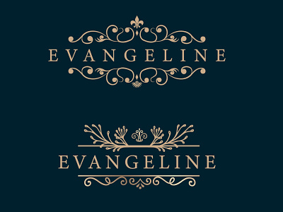 Evangeline brand identity design illustration initials logo logo design luxury minimal minimalist logo ui