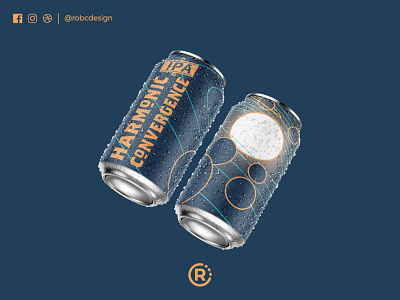 Harmonic Convergence IPA Can Design beer beer art beer can branding harmonic convergence illustration ipa planets solar system typography vector
