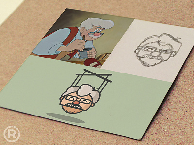 Logo Mockup Gepetto geppetto icon mark logo process marionette puppet
