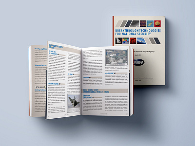 Breakthrough Technologies Mockup booklet darpa layout national security print design technology