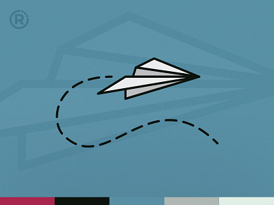 Plane Logomark illustrator logomark paper airplane