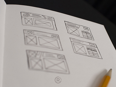 Prototyping biography grid layout pencil prototype sketch sketchbook wireframe