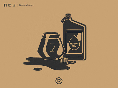 Motor Oil Beer craft beer dark beer glassware illustration illustrator imperial stout microbrew vector viscous
