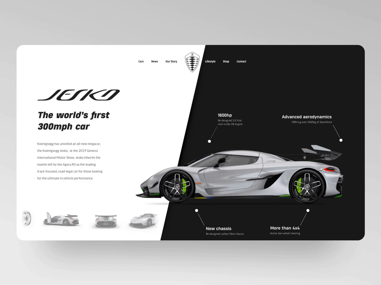 Koenigsegg Jesko aftereffects animation cars concept fullscreen homepage hybrid hypercar interaction interaction design interactive ixd jesko koenigsegg luxury sketch ui ui design ux ux design