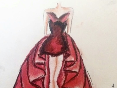 Chic Concept Evening Gown art artwork design designs drawing fashion graphic design illustration logo ui