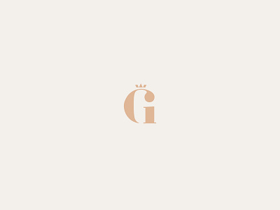 GI Logo chic crown feminine flat i icon initials lettering lettermark logo luxe luxurious luxury modern serif sophisticated typography wordmark