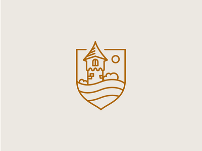 GoT Inspired Icon battle brick building castle clean flat game of thrones got icon illustration lines logo medieval shield simple sun tower vector war water
