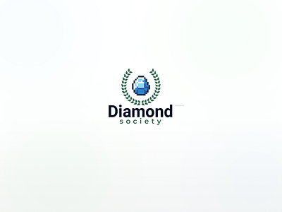 Minecraft Server Logo blue and green clean cute diamond elegant game gaming logo minecraft server simple wreath