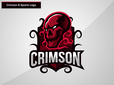 Crimson E-Sports Logo crimson csgo e sports gaming ghostly mascot skull