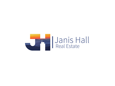 JH Real Estate jh monogram monogram real estate logo simple logo sunset logo