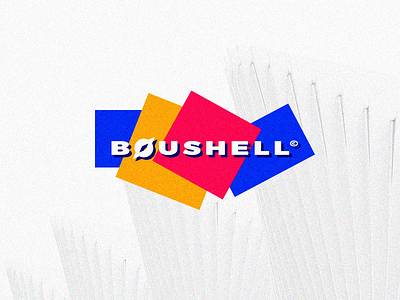 Boushell Logo black text bold text clean old retro simple