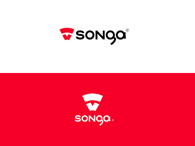 Songa clean clothing fashion fitness logotype mock simple