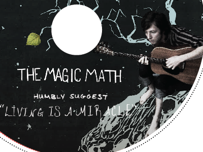 The Magic Math - CD block print left handed guitarist