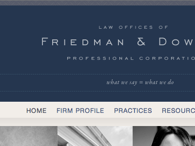 FD Law Firm Header blue law navy wordpress